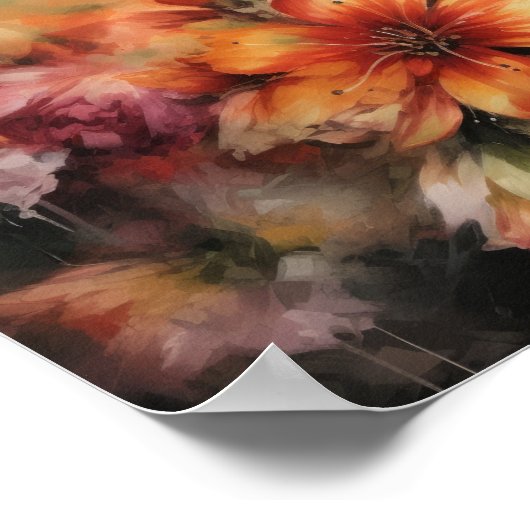 Hummingbird Painting Art Print Poster (Ecke)