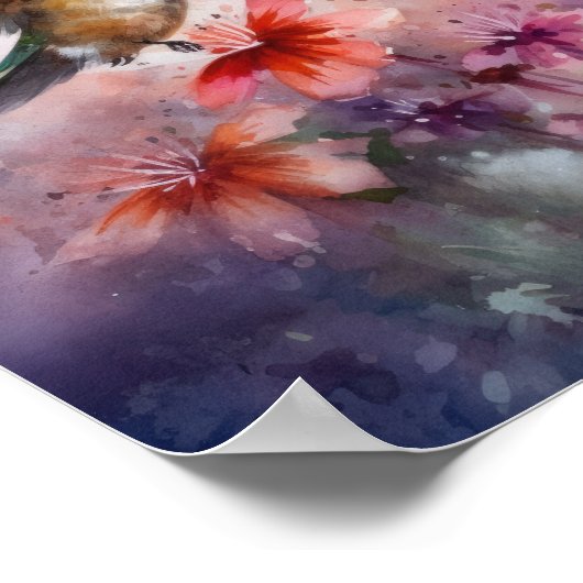 Hummingbird Painting Art Print Poster (Ecke)