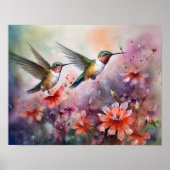 Hummingbird Painting Art Print Poster (Vorne)