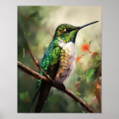 Hummingbird Painting Art Print Poster (Vorne)
