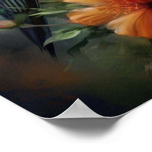 Hummingbird Painting Art Print Poster (Ecke)