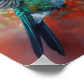 Hummingbird Painting Art Print Poster (Ecke)