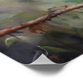 Hummingbird Painting Art Print Poster (Ecke)