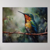 Hummingbird Painting Art Print Poster (Vorne)