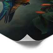 Hummingbird Painting Art Print Poster (Ecke)