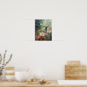 Hummingbird Painting Art Print Poster (Küche)