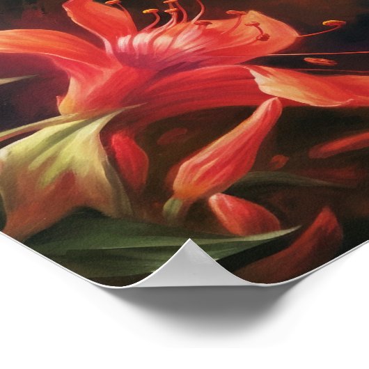 Hummingbird Painting Art Print Poster (Ecke)