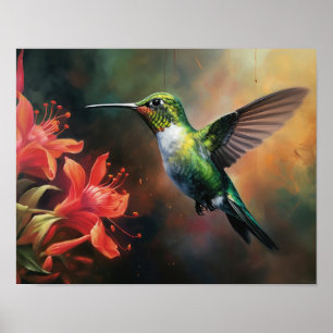 Hummingbird Painting Art Print Poster