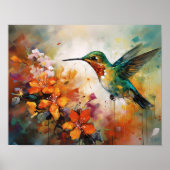 Hummingbird Painting Art Print Poster (Vorne)