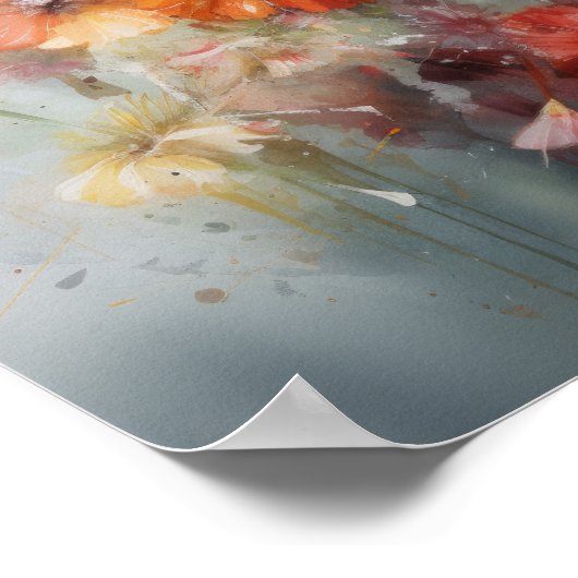 Hummingbird Painting Art Print Poster (Ecke)