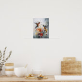 Hummingbird Painting Art Print Poster (Küche)