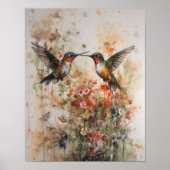 Hummingbird Painting Art Print Poster (Vorne)