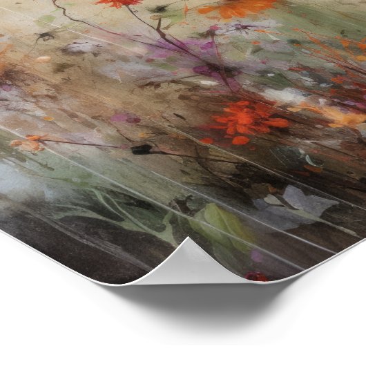 Hummingbird Painting Art Print Poster (Ecke)