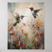 Hummingbird Painting Art Print Poster (Vorne)
