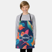 Hummingbird Pastel Personalisiertes Muster Schürze (Getragen)