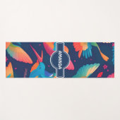 Hummingbird Pastel Personalisiertes Muster Yogamatte (Vorderseite (Horizontal))