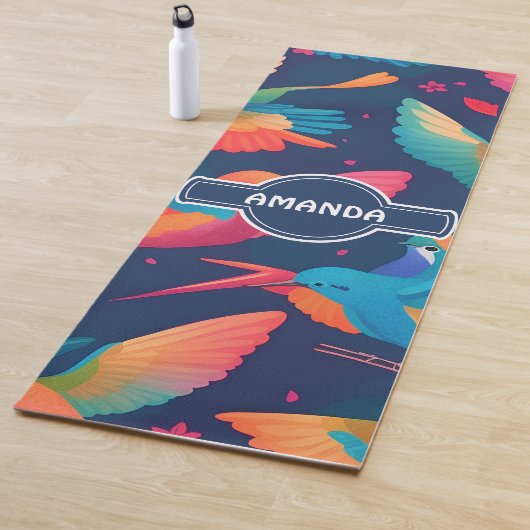 Hummingbird Pastel Personalisiertes Muster Yogamatte (Beispiel)