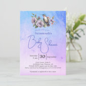 Hummingbird Pastel Watercolor Baby Shower  Einladung (Stehend Vorderseite)
