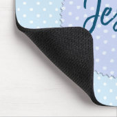 Hummingbird Patch über Polka Dots Mousepad (Ecke)