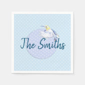 Hummingbird Patch über Polka Dots Serviette (Vorderseite)