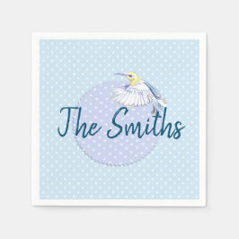 Hummingbird Patch über Polka Dots Serviette