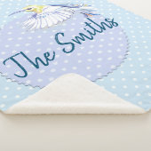 Hummingbird Patch über Polka Dots Sherpadecke (3/4)