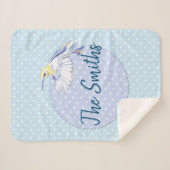 Hummingbird Patch über Polka Dots Sherpadecke (Vorderseite (Horizontal))