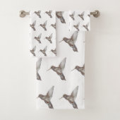 Hummingbird Pattern Badetuch Set (Insitu)