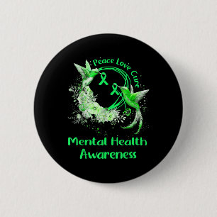 Hummingbird Peace Liebe heilen psychische Gesundhe Button