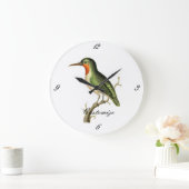 Hummingbird Perched Thunder_Cove Große Wanduhr (Zuhause)