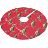 Hummingbird Perched Thunder_Cove Polyester Weihnachtsbaumdecke (Schrägansicht)