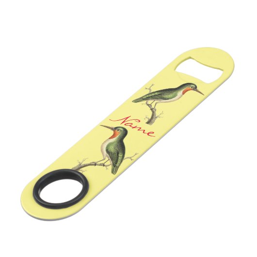 Hummingbird Perched Thunder_Cove Speed Flaschenöffner (Vorderseite Schrägansicht)