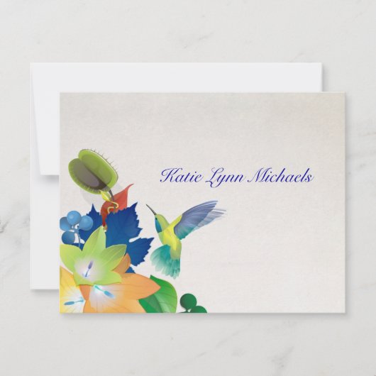 Hummingbird Personalisiert Notecard Mitteilungskarte (Vorderseite)