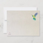 Hummingbird Personalisiert Notecard Mitteilungskarte (Rückseite)