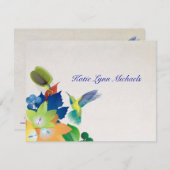 Hummingbird Personalisiert Notecard Mitteilungskarte (Vorne/Hinten)