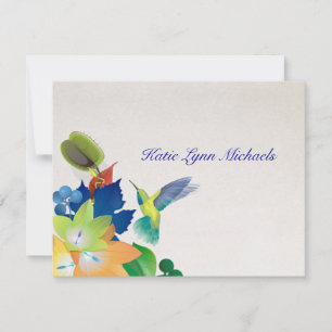 Hummingbird Personalisiert Notecard Mitteilungskarte