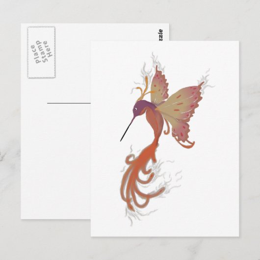 Hummingbird Phoenix Postkarte (Vorne/Hinten)