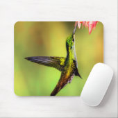 Hummingbird Pink Blume Bird Mousepad (Mit Mouse)