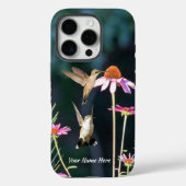 Hummingbird & Pink Coneflower iPhone 16 Pro Hülle (Rückseite)