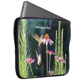 Hummingbird & Pink Coneflower Laptop Sleeve (Vorne Rechts)