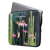 Hummingbird & Pink Coneflower Laptop Sleeve (Vorderseite Links)
