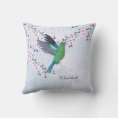 Hummingbird Pink Girly Shiny Kissen (Rückseite)