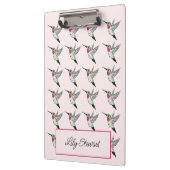 Hummingbird Pink Personalisiert Clipboard Klemmbrett (Links)