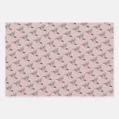 Hummingbird Pink Rhododendron Wrapping Paper Geschenkpapier Set (Vorderseite)