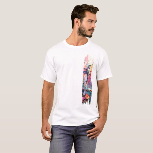 Hummingbird Pinselstrich T-Shirt (Vorne ganz)