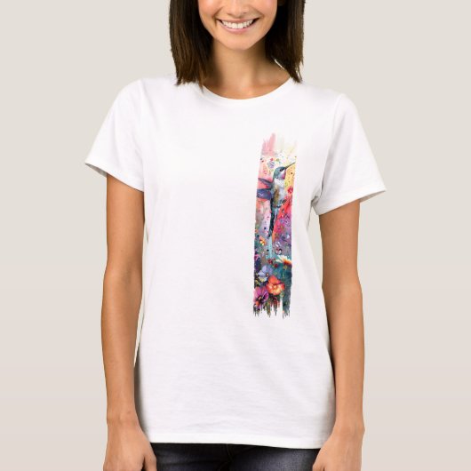 Hummingbird Pinselstrich T-Shirt (Vorderseite)