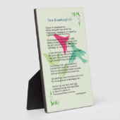 Hummingbird Plaque Fotoplatte (Seite)