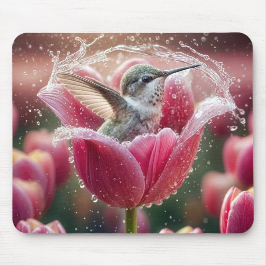 Hummingbird plasht in einem Tulip Mousepad (Vorne)