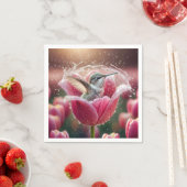 Hummingbird plasht in einem Tulip Serviette (Beispiel)