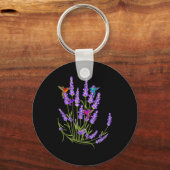 Hummingbird Playing With Flowers Funny Humming Bir Schlüsselanhänger (Vorderseite)